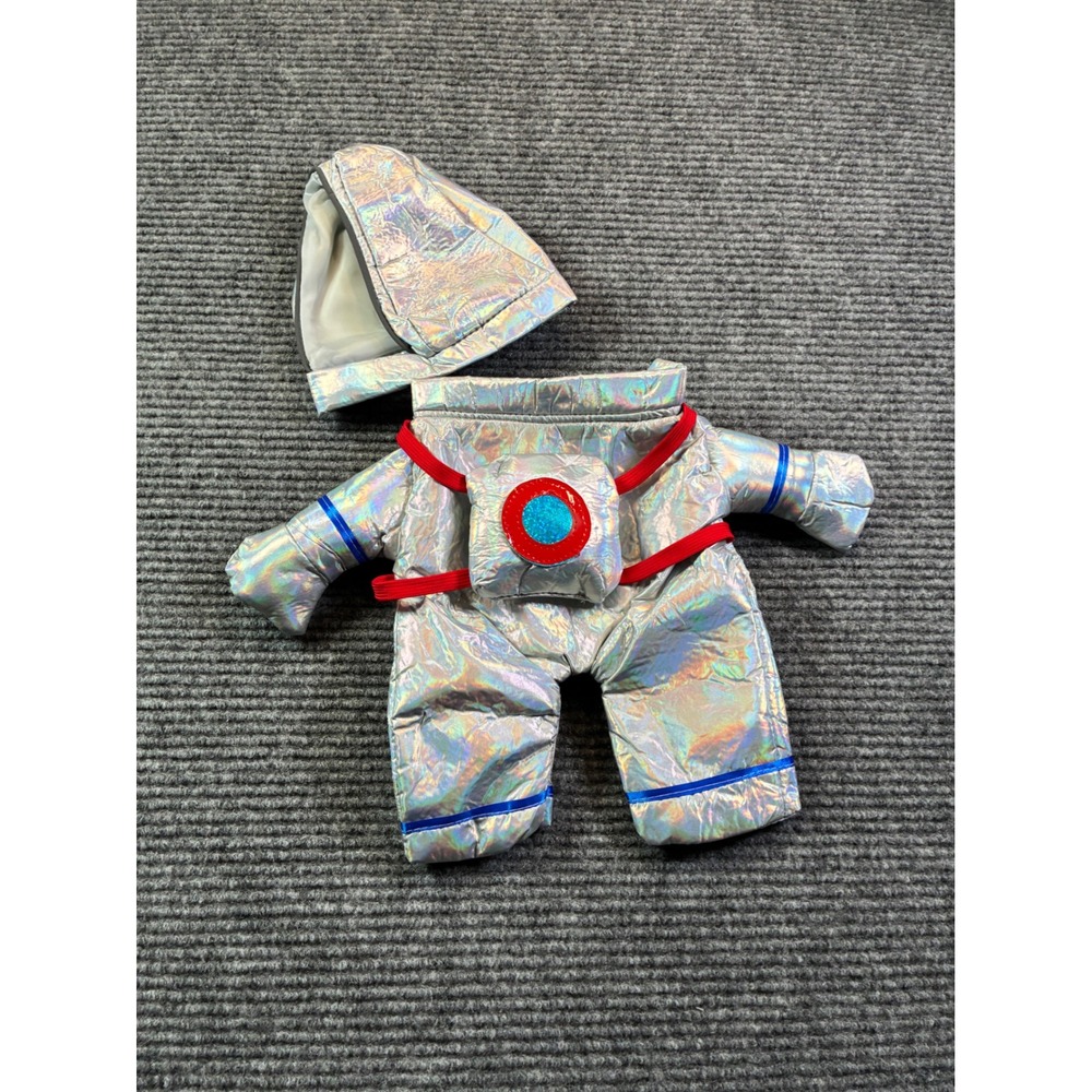 Silver Holographic Astronaut Pet Costume for Cats and Small Dogs Space Suit Set